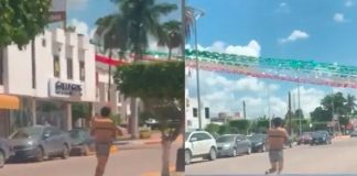 El ladrón camina semidesnudo por las calles