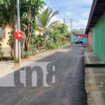 Calles asfaltadas llevan seguridad al Reparto San Antonio, en Managua Mejoramiento de calles en el barrio San Antonio, Managua