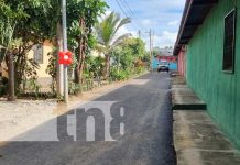 Calles asfaltadas llevan seguridad al Reparto San Antonio, en Managua Mejoramiento de calles en el barrio San Antonio, Managua