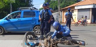 Accidente de tránsito en el Distrito VI de Managua