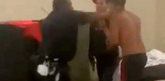 Policía de Nueva York le propinó un domador "derechazo" a un migrante