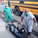 Tragedia en Managua: Pasajero fallece al pasarle las llantas de un bus Lugar del mortal accidente con un bus en Managua