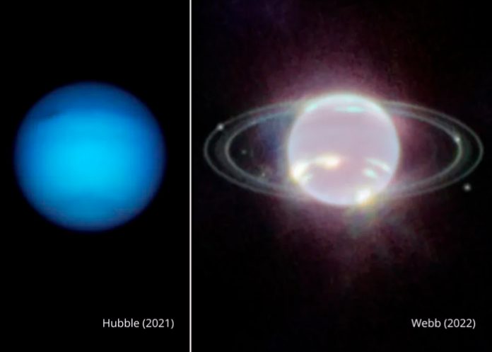 NASA publica fotos de Neptuno nunca antes observadas en infrarrojo