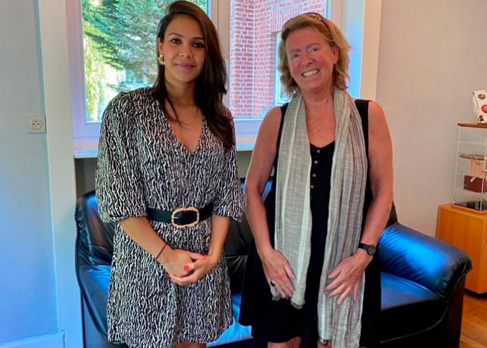 La señora Pirlot se mostró motivada a visitar Nicaragua