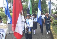 Estudiantes de Ometepe conmemoran la Batalla de San Jacinto Conmemoración de la Batalla de San Jacinto desde la Isla de Ometepe
