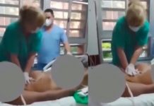 Sonríen mientras intentan reanimar a paciente muerto