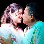 Roberto Barberena, conocido como el Payaso Pipo, y su futura esposa Lisbeth Fonseca