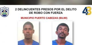 Captura de delincuentes en Bilwi, Caribe Norte
