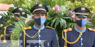 Homenaje a policías caídos en cumplimiento del deber en Nicaragua