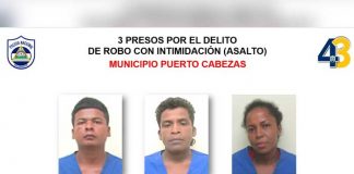 Captura de presuntos delincuentes en Bilwi