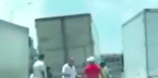 Pelea de choferes termina con uno aplastado bajo las llantas de camión (video)