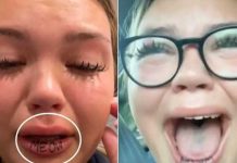 Mujer llora luego que le realizaran el tatuaje de manera equivocada Mujer llora luego que le realizaran el tatuaje de manera equivocada