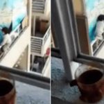 Bebé camina al borde de una ventana en edificio de 21 pisos (VIDEO) Bebé camina al borde de una ventana en edificio de 21 pisos (VIDEO)