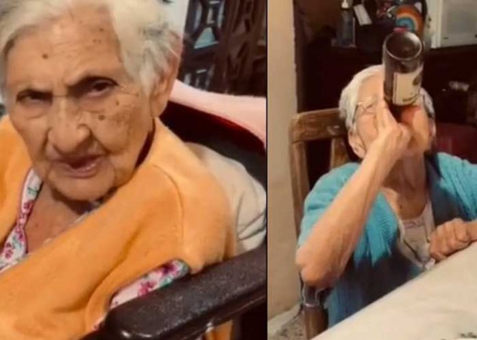 1 Señora de 105 años se enoja por que su hija de 83 años aún toma cerveza