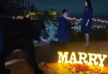 «No estaba invitado»: Oso interrumpe pedida de mano de una pareja "No estaba invitado": Oso interrumpe pedida de mano de una pareja