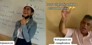 ¡Insólito! Fingieron un cumpleaños para que el profesor no les diera clases