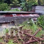 Familias afectadas por colapso de pared en Monimbó, Masaya