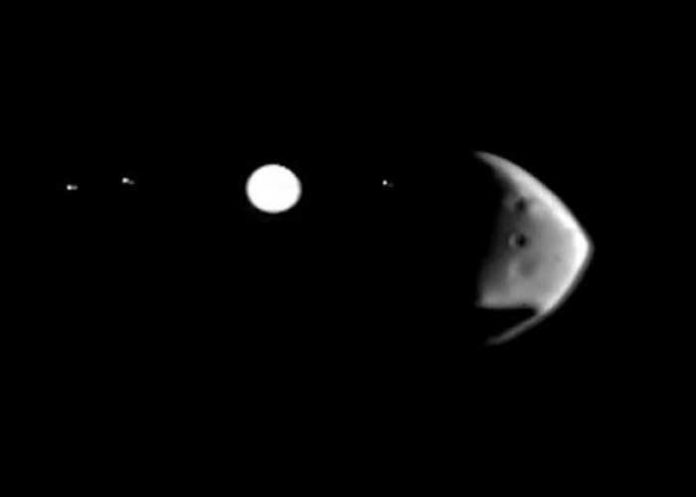 El espacio admiró un evento impresionante entre Júpiter y Marte