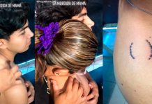 Pide a su mamá que lo muerda para hacerse un tatuaje