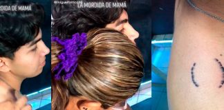 Pide a su mamá que lo muerda para hacerse un tatuaje