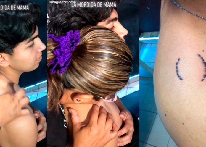 Pide a su mamá que lo muerda para hacerse un tatuaje