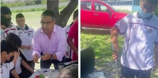 ¿Locura? Maestro da clase a alumnos de cómo hacer un buen asado