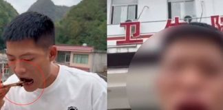 "Por andar de chistoso" Se come una vispa viva y se le deformó la cara