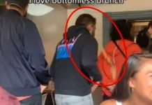 ¡Asqueroso! Hombre echa el "perro" en la espalda de una mujer (VIDEO)