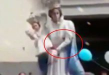 ¿Señal del cielo? Estatua de virgen María se mueve ante todos (VIDEO)