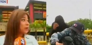 En plena transmisión, reportera es casi asaltada por bandidos