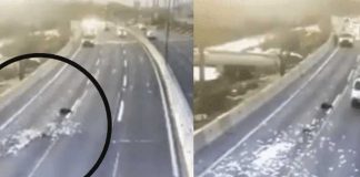 Ladrones arrojan dinero en la calle para no ser atrapados