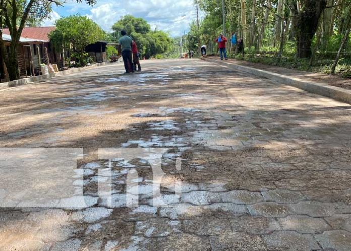 Inauguran nueva calle adoquinada en La Libertad, Chontales