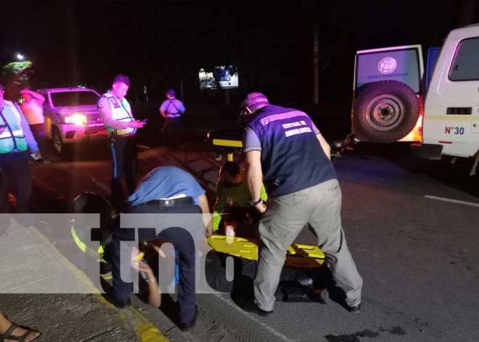 Irresponsable conductor atropella a peatón ebrio y se da a la fuga en Carretera a Masaya
