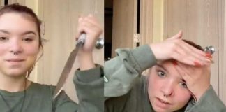 Joven casi se "arranca la cabeza" por intentar un reto viral (VIDEO)