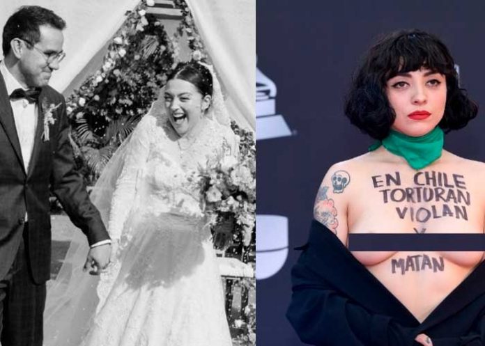 Critican a Mon Laferte por casarse siendo feminista y ella responde