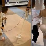 Niña causa indignación en redes con su traje de «operada» NIña causa indignación en redes con su traje de "operada"
