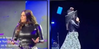 Seguridad de Yuridia le roba su sombrero (VIDEO)