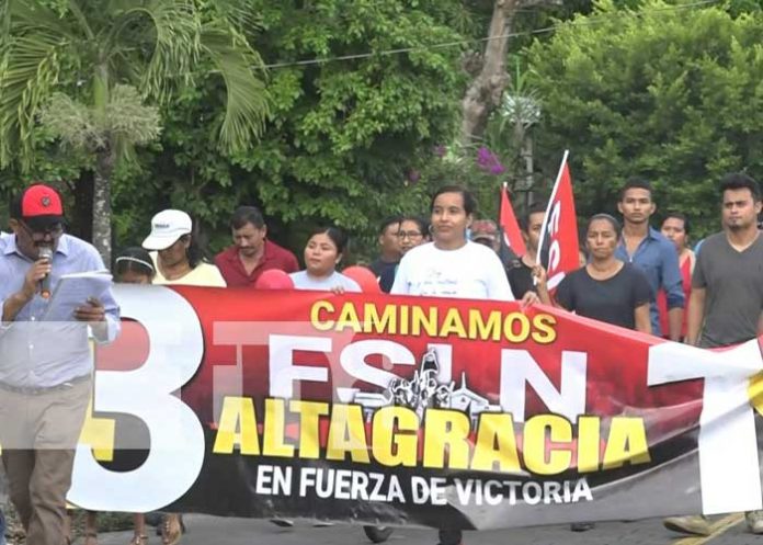 Ometepe: Familias de Urbaite, reafirman su compromiso con el FSLN