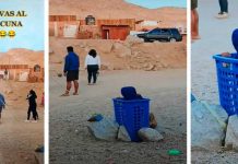 "Clase rigio": Madre deja a su hijo en una canasta para poder jugar voleibol