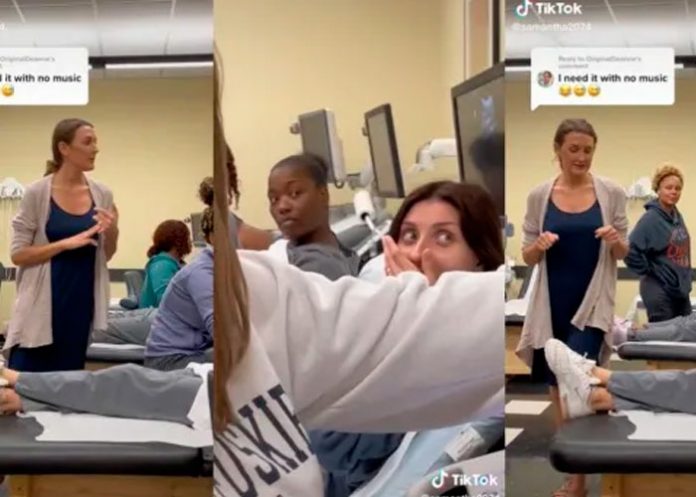 ¡En plena clase! Estudiante descubre que está embarazada y así reacciona