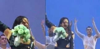 Golpean en la cara a Rosalía en medio de un concierto