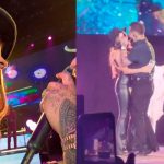 Nodal canta muy romántico en su concierto a la "doble" de Belinda