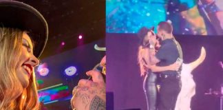 Nodal canta muy romántico en su concierto a la "doble" de Belinda