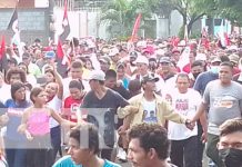 Militancia sandinista cierra octubre victorioso con caminata en Managua