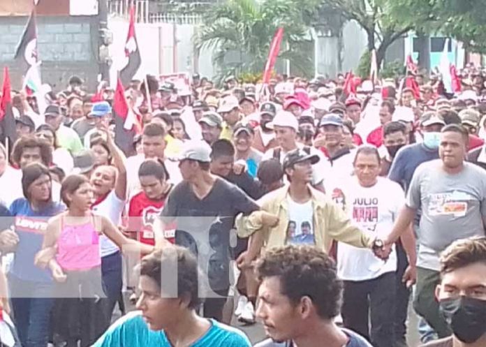 2 Militancia sandinista cierra octubre victorioso con caminata en Managua