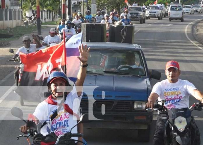 Militancia sandinista recorre comunidad El Manchón en Nandaime