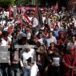 «Caminamos por más victorias» familias de Managua respaldan al Gobierno Sandinista "Caminamos por más victorias" familias de Managua respaldan al Gobierno Sandinista