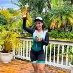 Anabella Galeano se luce en competencia de ciclismo Roatán P2P