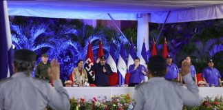 Presidente Daniel Ortega, en acto del 43 aniversario del MIGOB Nicaragua
