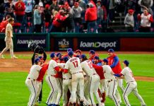 Jonrón de Harper catapulta a los Filis a la Serie Mundial phillies, serie, mundial, liga, nacional